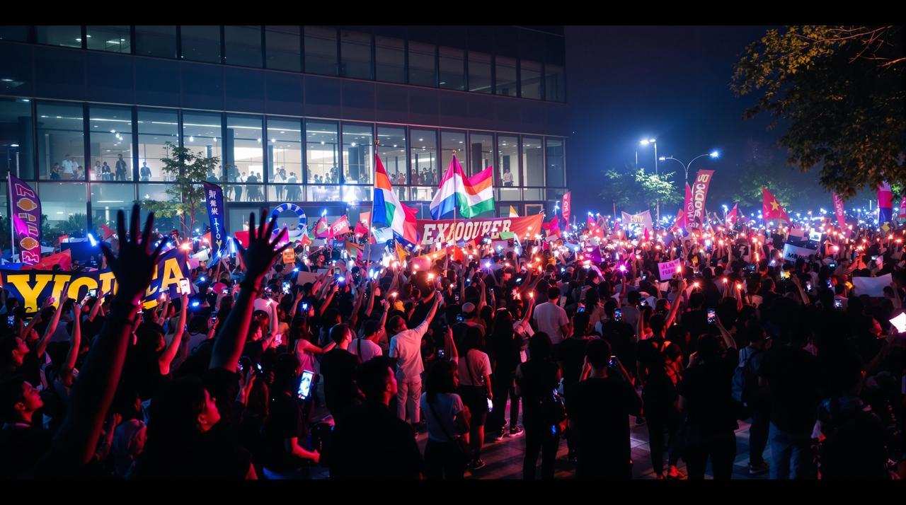 吾爱吃瓜资讯：当红偶像男团成员突然宣布退出，粉丝集体崩溃引发线下聚集